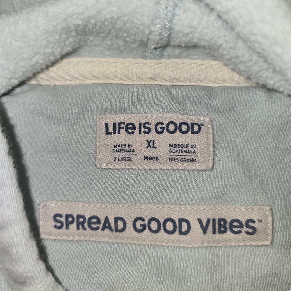 Life Is Good Men XL Pickleball Hoodie 100% Cotton Keep It Simple Blue Sweatshirt - Picture 4 of 9